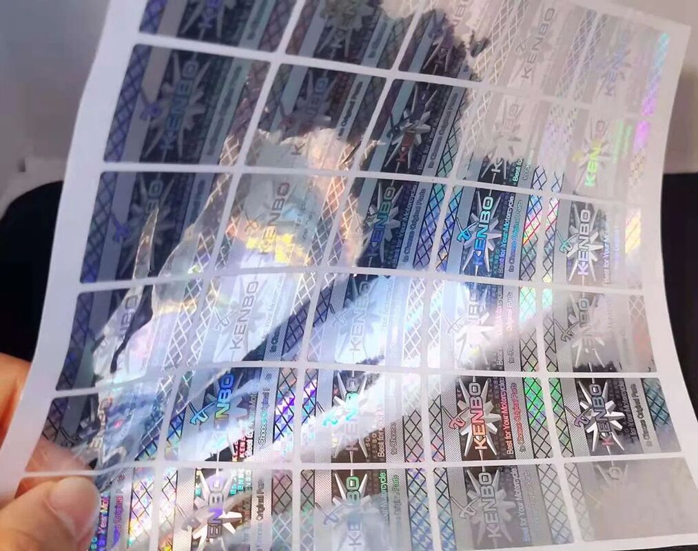 ليزر هولوغرام ملصق فضي ليزر هولوغرام ملصق مضاد للتزوير ملصق هولوغرام مع رمز Qr