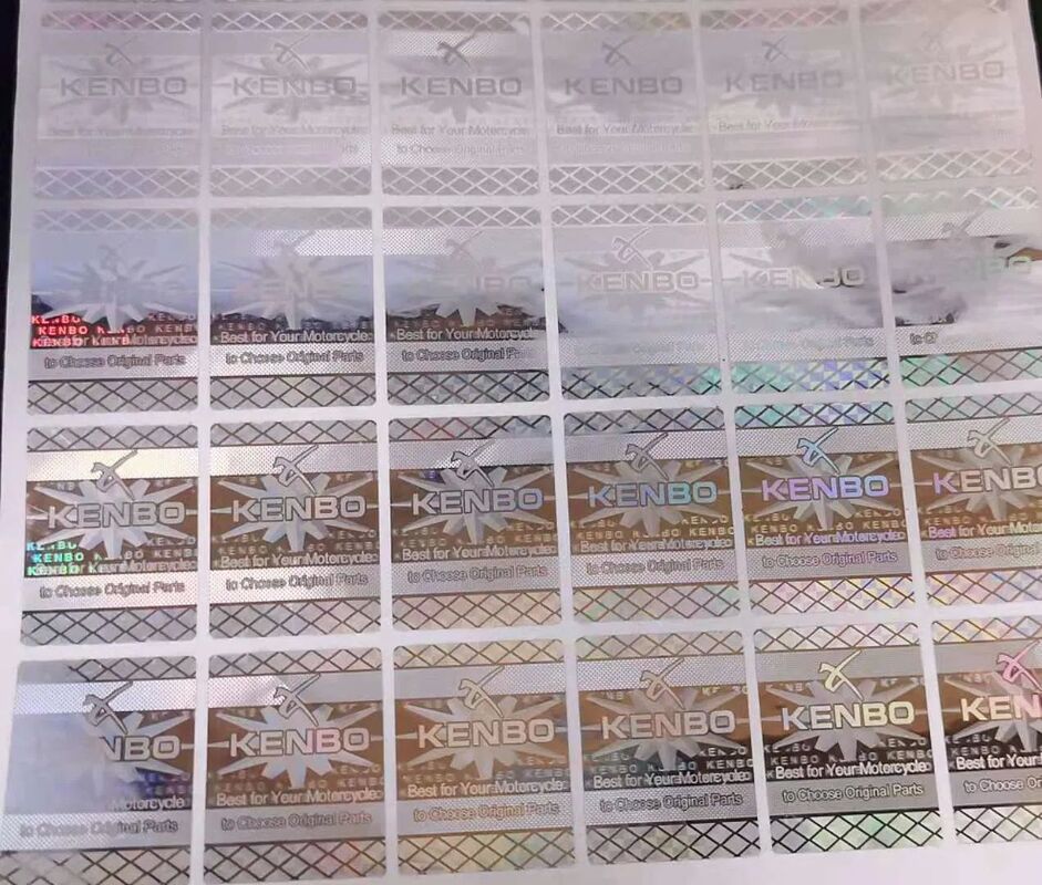 ليزر هولوغرام ملصق فضي ليزر هولوغرام ملصق مضاد للتزوير ملصق هولوغرام مع رمز Qr